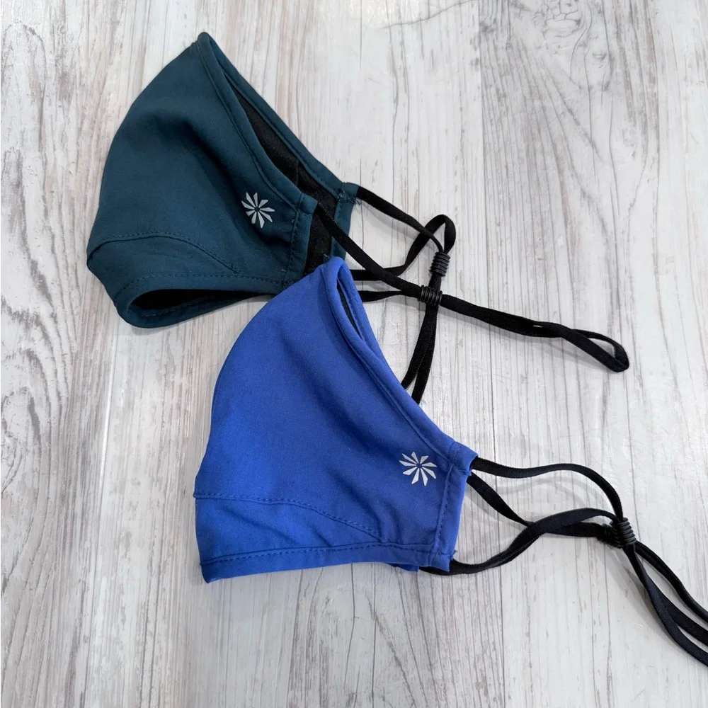 Athleta Dark Teal and Blue Face Masks